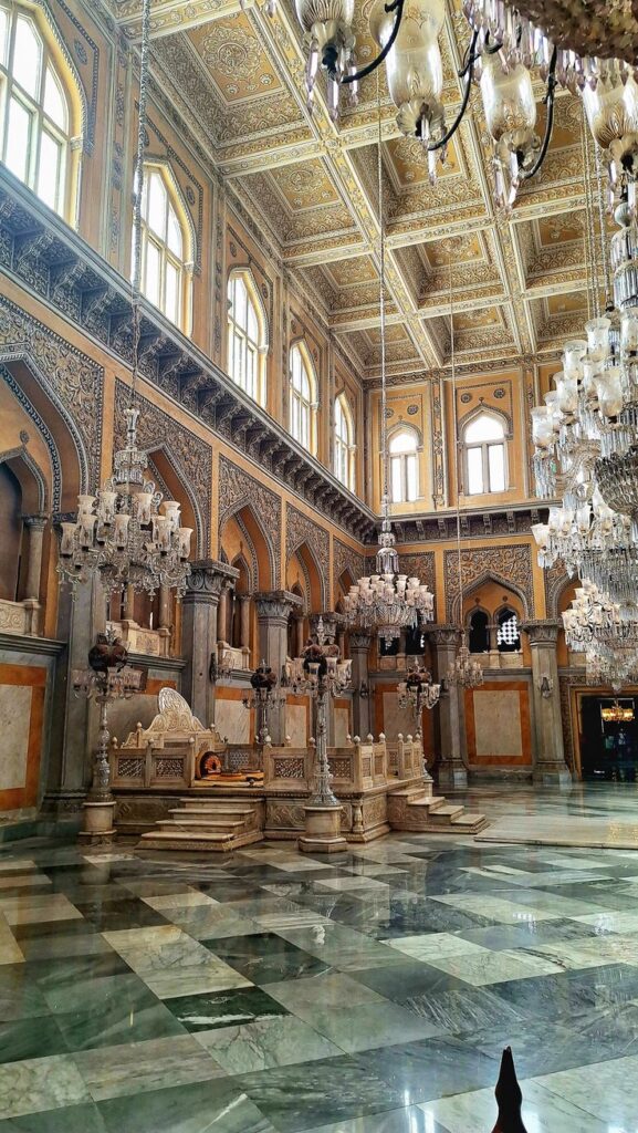 "Royal Durbar Hall of Chowmahalla Palace: best places to visit Hyderabad"
