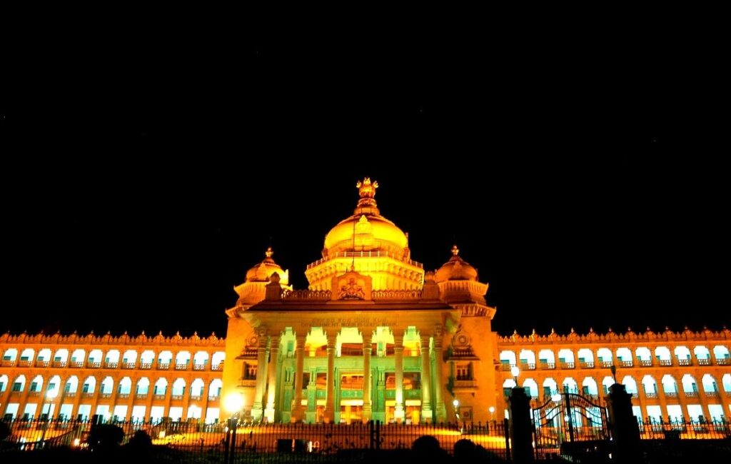 “Vidhana Soudha night lights – the best places to visit Bangalore”