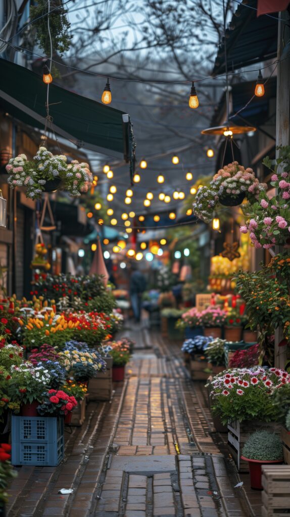 KR Market flower stalls – best places to visit Bangalore